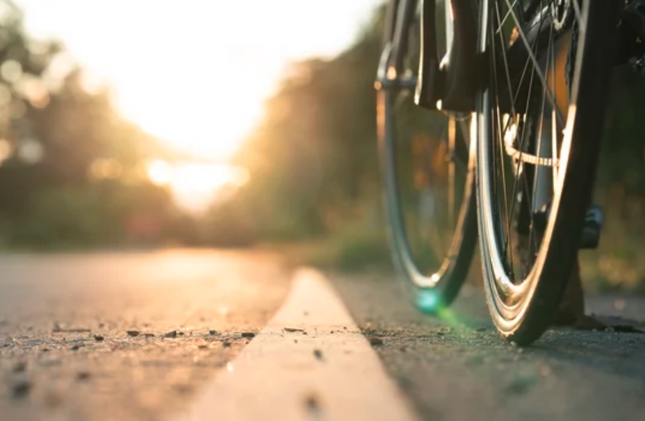 Bicycle on a sun-drenched path on Martha's Vineyard
